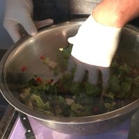 Making a Salad/Wrap at Plum Chopped in Seattle