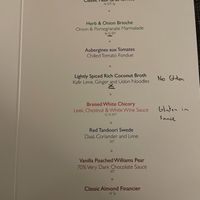 Menu  at Gauthier Soho in London