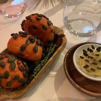 Pumpkin bread and butter at Gauthier Soho in London