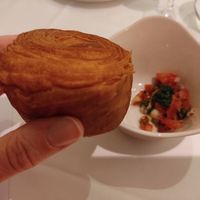 Brioche with feta at Gauthier Soho in London