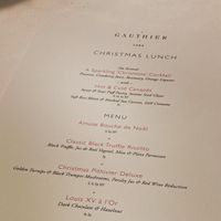 Menu  at Gauthier Soho in London