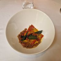 Outstanding ravioli sage dish at Gauthier Soho in London