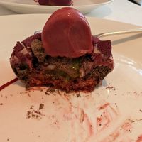 Inside the beetroot and cherry at Gauthier Soho in London