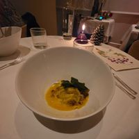 A vibrant, multi-flavored ravioli at Gauthier Soho in London