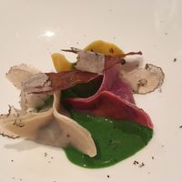 Vegan tasting dumpling at Gauthier Soho in London