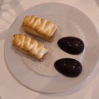 Financier and cherry chocolate at Gauthier Soho in London