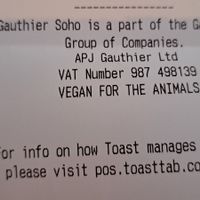 VEGAN FOR THE ANIMALS 🥰 at Gauthier Soho in London