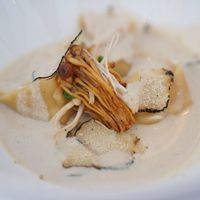 Black truffle tortellini - culinary heaven  at Gauthier Soho in London