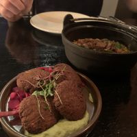 Falafel and dhal at House of the Rising Sun in Shrewsbury