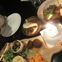 Mezze board. Tofu. Bao buns at House of the Rising Sun in Shrewsbury