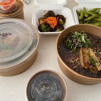 Mapo tofu and their signature vegan ramen  at Crafty Ramen in Guelph