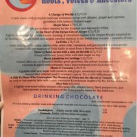 Latte menu - highly recommend La Frida at Cocoa Cinnamon - Lakewood in Durham