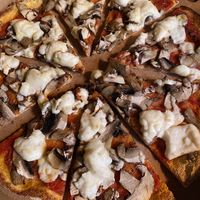 Mushroom pizza  at Black Isle Bar and Rooms in Inverness