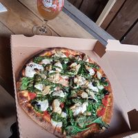 Artichoke and pesto pizza at Black Isle Bar and Rooms in Inverness