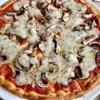 Vegan mushroom pizza   at Black Isle Bar and Rooms in Inverness