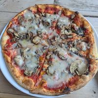 Vegan mushroom pizza at Black Isle Bar and Rooms in Inverness