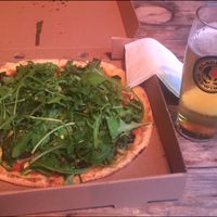 Sitting in the secret garden rooftop bar with a brew and the garden of vegan   at Black Isle Bar and Rooms in Inverness