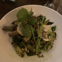Vegan asparagus gnocchi   at Iris in Eindhoven