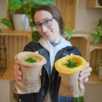 Lentil and pumpkin soups at Soup Culture in Kosice