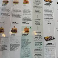 Menu   at Islenska Hamborgarafabrikkan in Reykjavik