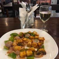 Tofu at am/pm organic cafe in Pokhara