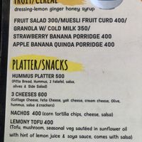 Menu  at am/pm organic cafe in Pokhara