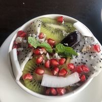 Smoothie bowl   at am/pm organic cafe in Pokhara