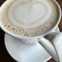 Soy latte - super sweet  at am/pm organic cafe in Pokhara