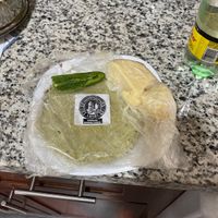 Vegan tortillas and cheese   at Mercado Organico in La Paz