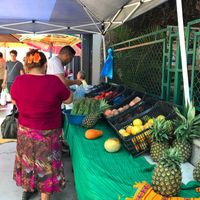 Organic fruit stand at Mercado Organico in La Paz
