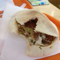 Hummus & Falafel Pita at Hummus Bar in Belgrade