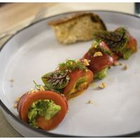 "Starter" Stuffed Pepper with housemade Cottage Cheese at Gaudi&Naan in Ljubljana