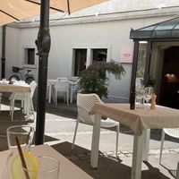 Outside seating  at Gaudi&Naan in Ljubljana