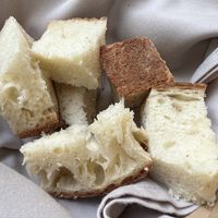 Yummy table bread  at Gaudi&Naan in Ljubljana