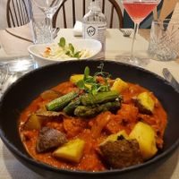 Vegan goulash at Gaudi&Naan in Ljubljana
