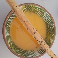 Ginger-carrot soup at Gaudi&Naan in Ljubljana