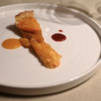 dessert - peaches are from some local Slovenian farm   at Gaudi&Naan in Ljubljana