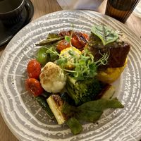 Soy steak. Amazing taste and texture.  at Gaudi&Naan in Ljubljana