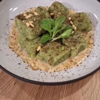 Spinach gnocchi at Gaudi&Naan in Ljubljana