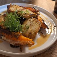 Lunch menu - main (baked tofu and sweet potato) at Gaudi&Naan in Ljubljana