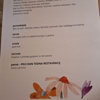 Weekly changing menu for lunch at Gaudi&Naan in Ljubljana