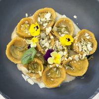 Vegan tortelli; mind-blowing  at Gaudi&Naan in Ljubljana