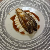 Can't remember what this is - chard?! - with yoghurt, pine nuts and a delicious kombucha reduction at Gaudi&Naan in Ljubljana