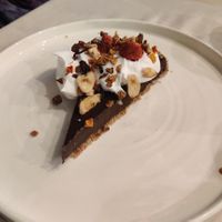 Super dark chocolate Tarte (cream bc out of ice cream) at Gaudi&Naan in Ljubljana