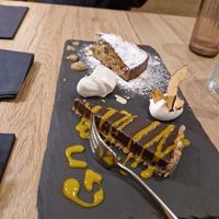 Dessert - Terragon Cake and Chocolate Cake (raw) at Gaudi&Naan in Ljubljana