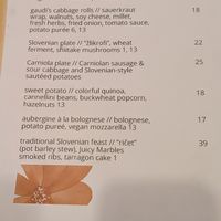 Menu for Mains at Gaudi&Naan in Ljubljana