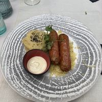 Sausage and sour cabbage  at Gaudi&Naan in Ljubljana