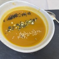 Pumpkins and cauliflower soup  at Gaudi&Naan in Ljubljana