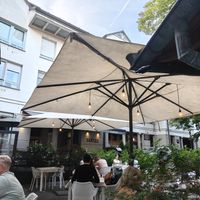 Outside at Gaudi&Naan in Ljubljana