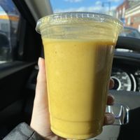Mango smoothie at Oasis Vegan Veggie Parlor in Dorchester